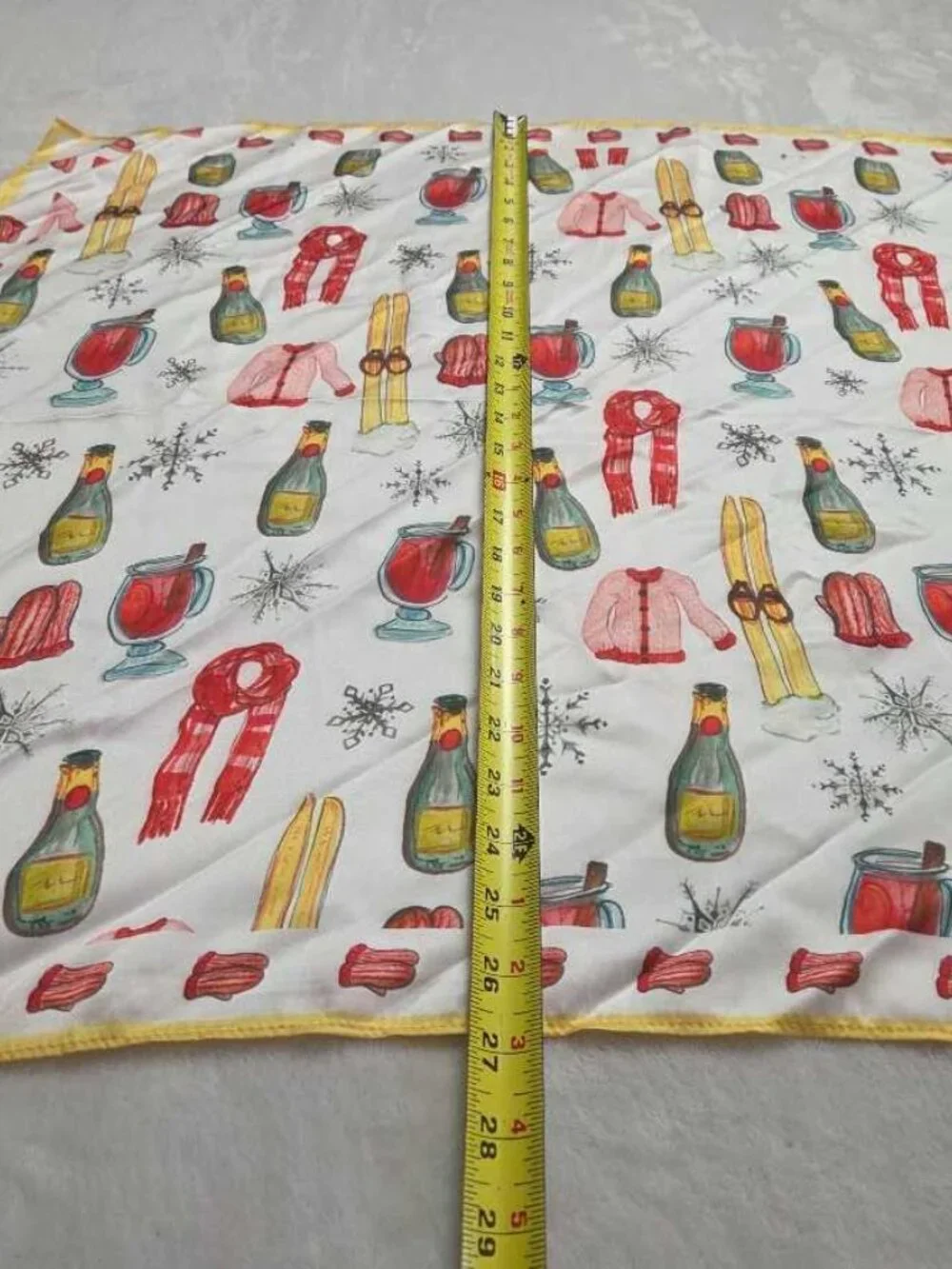 New Anthropologie Apres Ski skiing Nikki Ackerman 27x27 scarf 2